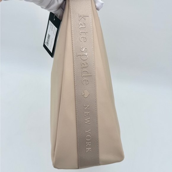 Kate Spade Carter Nylon Large Convertible Crossbody Warm Beige - Picture 3 of 16